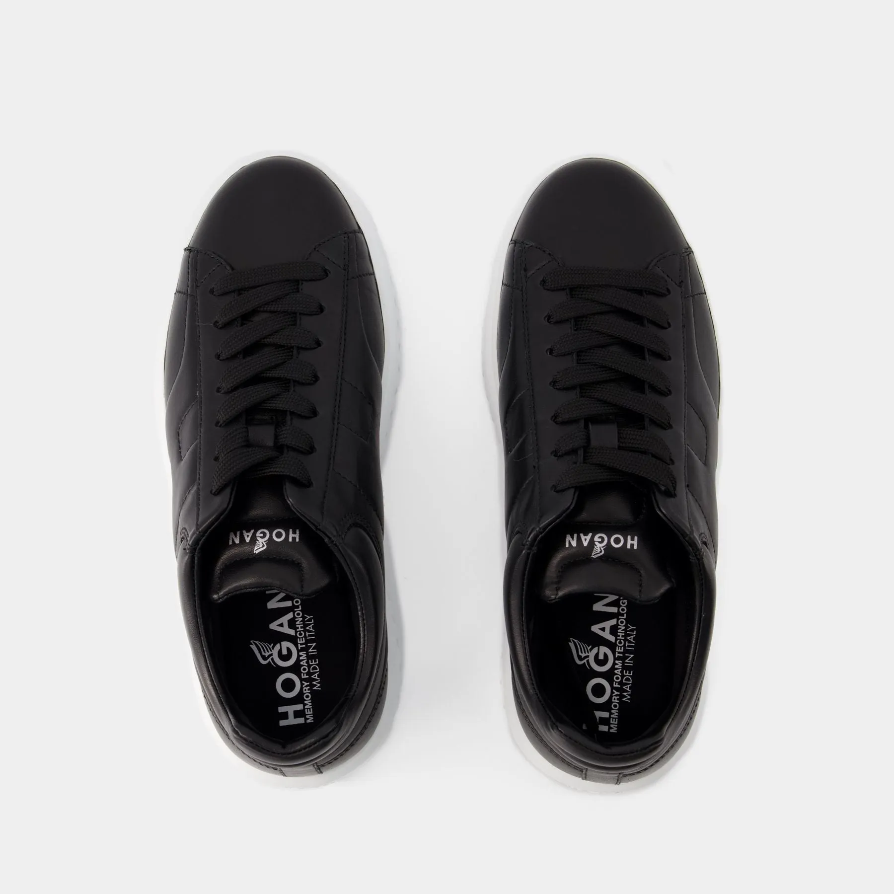 Hogan  H-Stripes Allacciato Sneakers - Hogan - Leather - Black