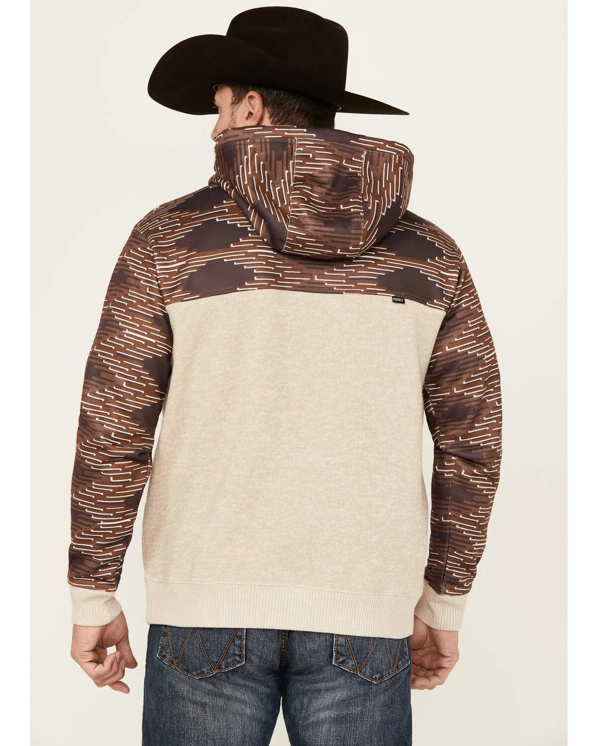 Hooey Men's Jimmy Southwestern Block Hooded Pullover