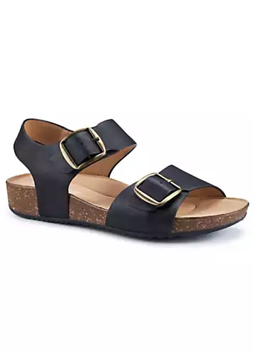 Hotter Black Tourist II Women’s Sandals | Kaleidoscope