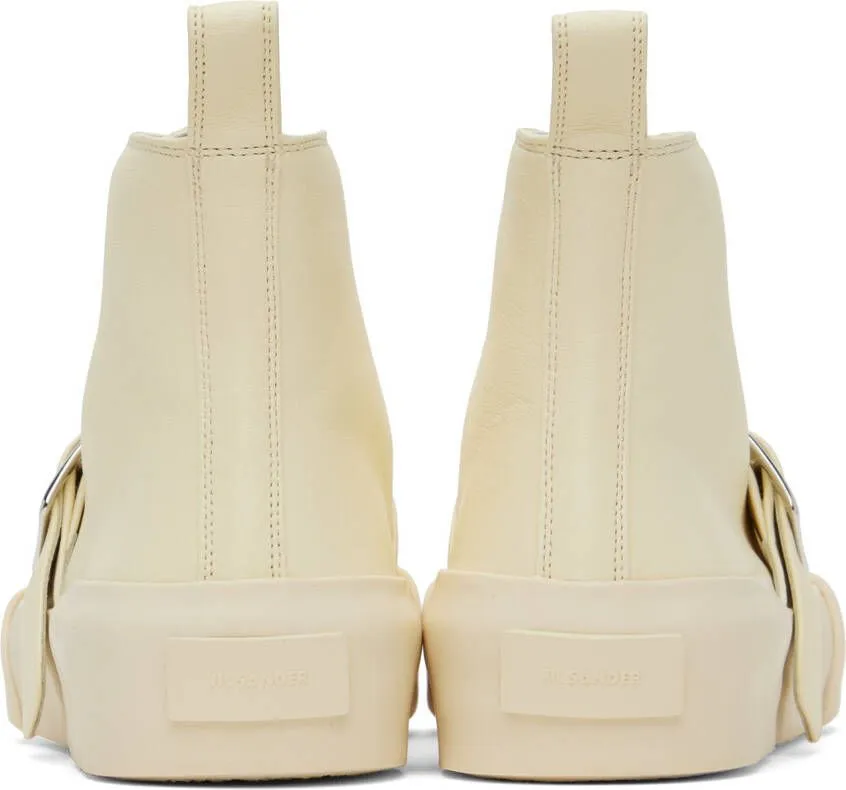 Jil Sander Off-White Buckle Sneakers