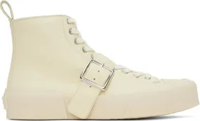 Jil Sander Off-White Buckle Sneakers