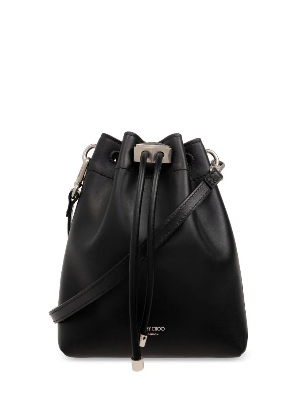 Jimmy Choo    Jimmy Choo Bon Bon Metallic Leather Mini Bucket Bag