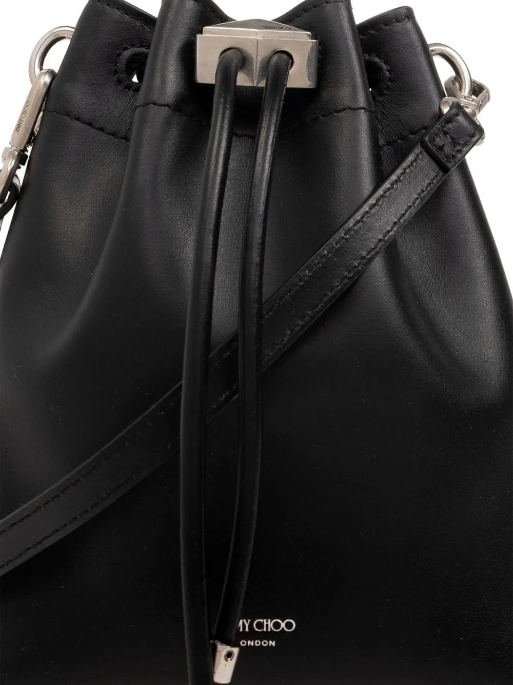 Jimmy Choo    Jimmy Choo Bon Bon Metallic Leather Mini Bucket Bag