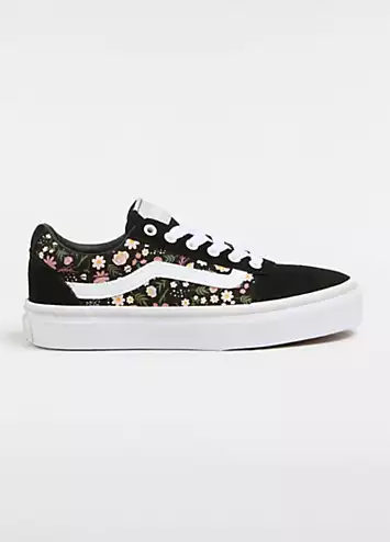 Kids Floral Fall Black Ward Fall Trainers by Vans | Look Again