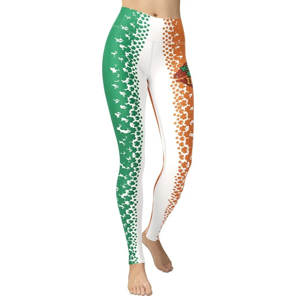 Kiss Me I'm Irish Yoga Leggings