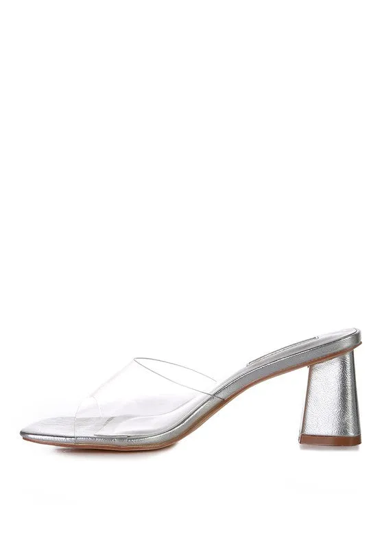 la Flirt - Clear Strap Sandals For Women