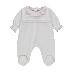 La Stupenderia Baby Girl Romper With Ruches