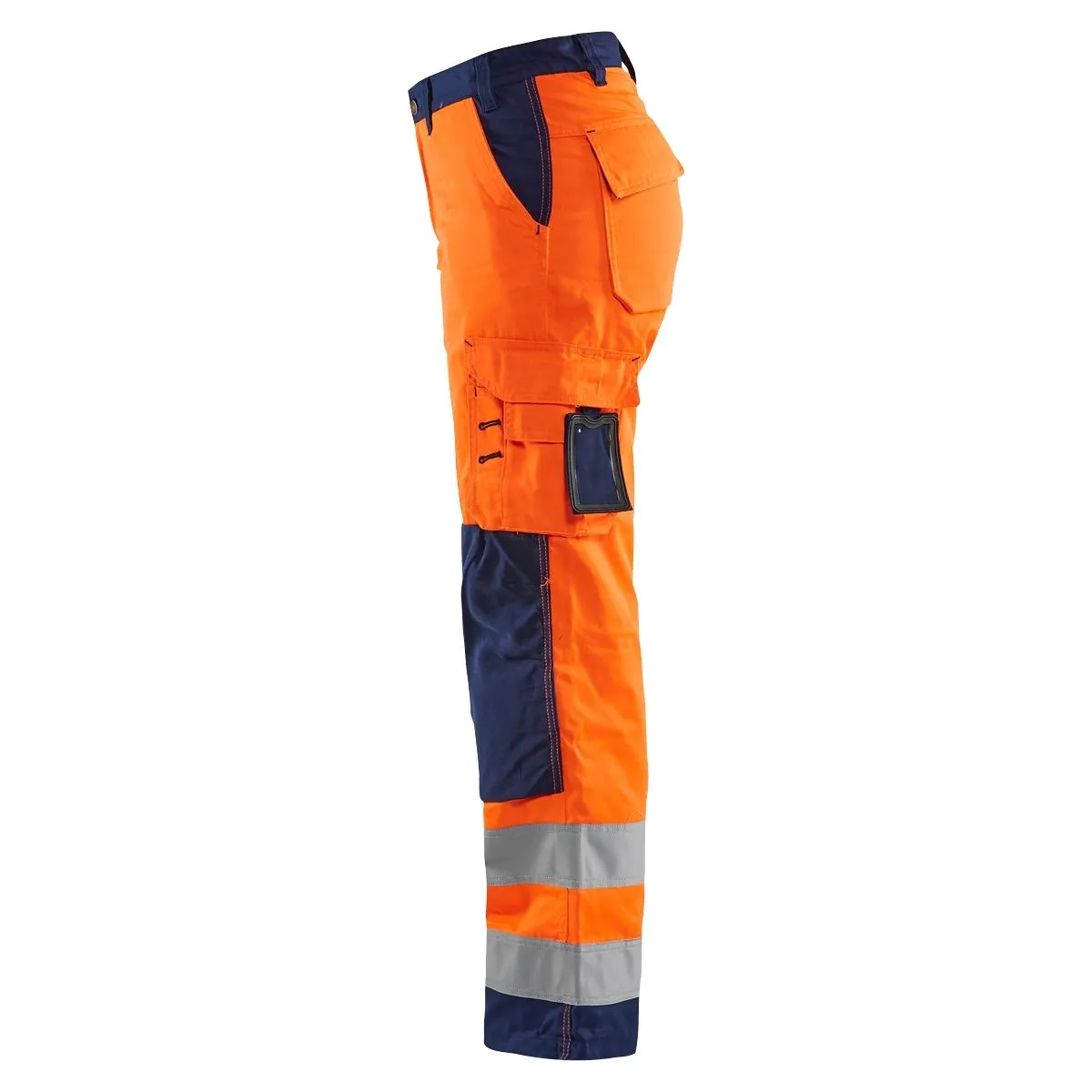 Ladies High Vis Trousers Without Holster Pockets 7155 High Vis Geel/Marin