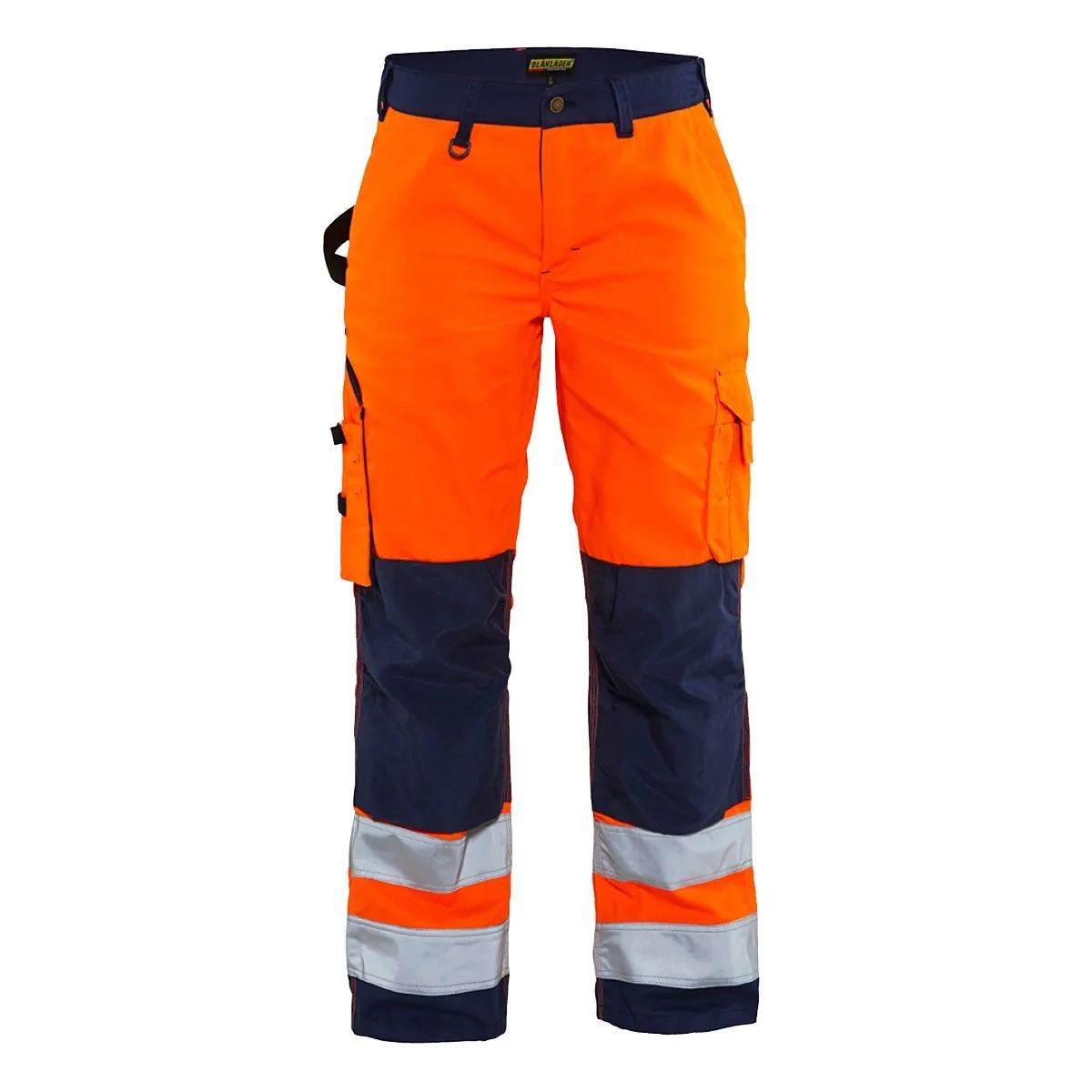 Ladies High Vis Trousers Without Holster Pockets 7155 High Vis Geel/Marin