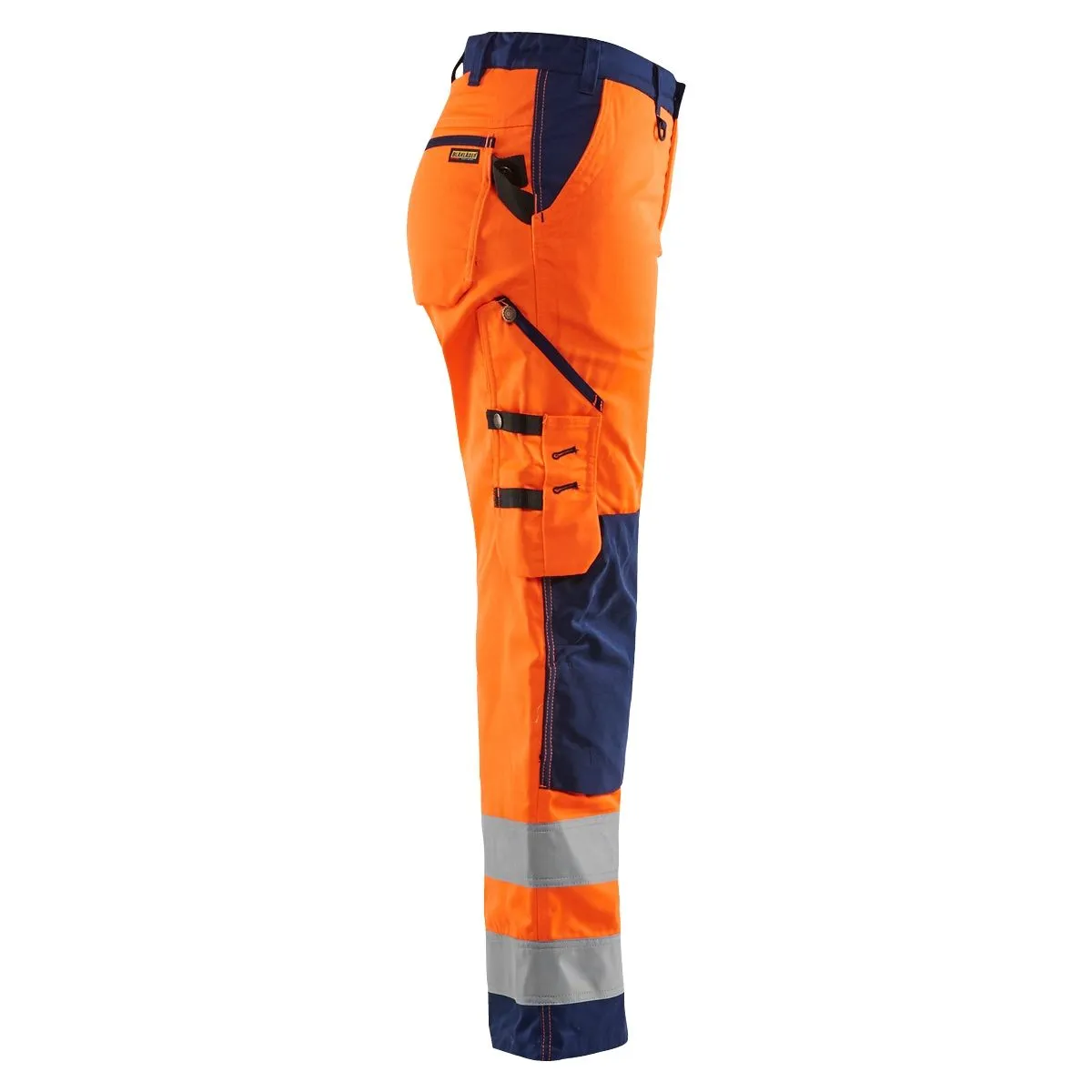 Ladies High Vis Trousers Without Holster Pockets 7155 High Vis Geel/Marin