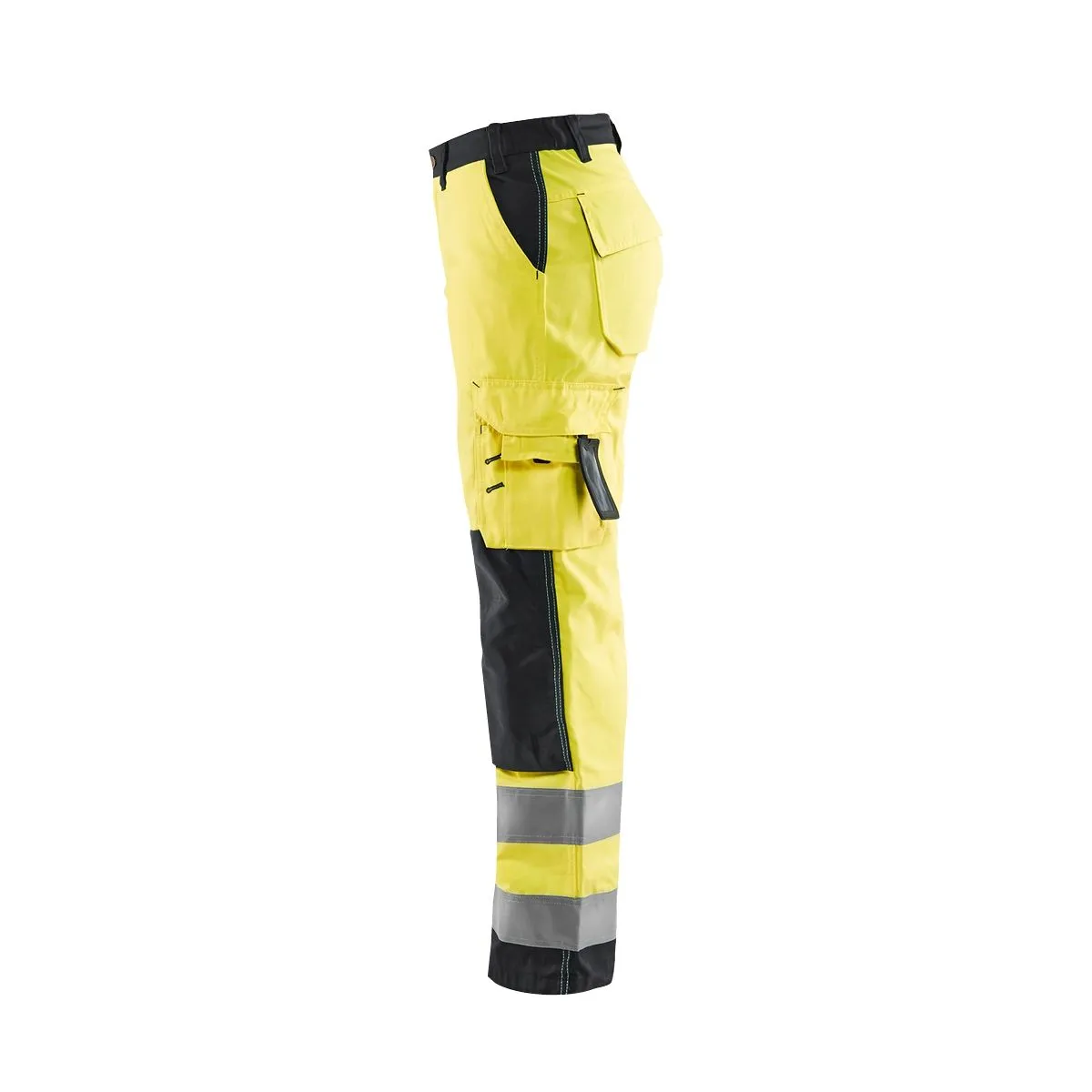 Ladies High Vis Trousers Without Holster Pockets 7155 High Vis Geel/Marin