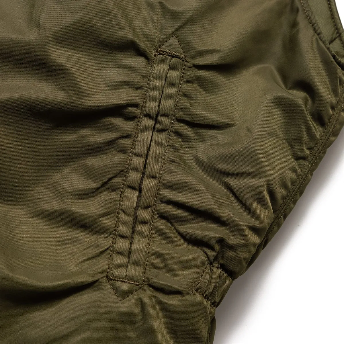 LL VEST OLIVE FLIGHT SATIN NYLON | Bodega