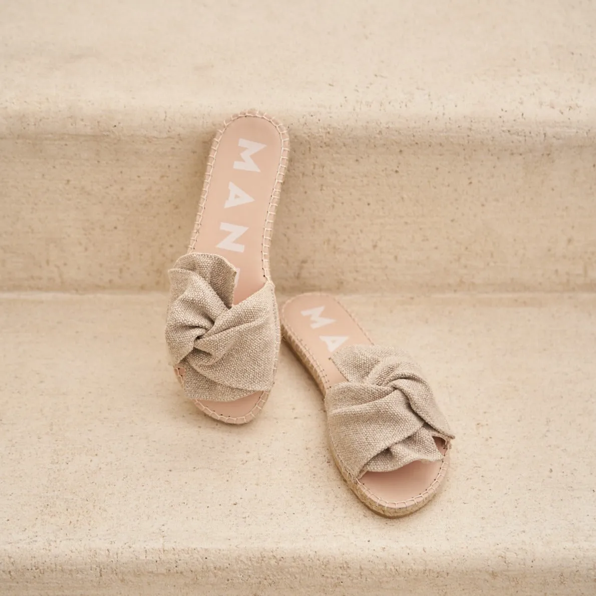 Manebi   Sandals With Knot La Havana Natural Organic Hemp