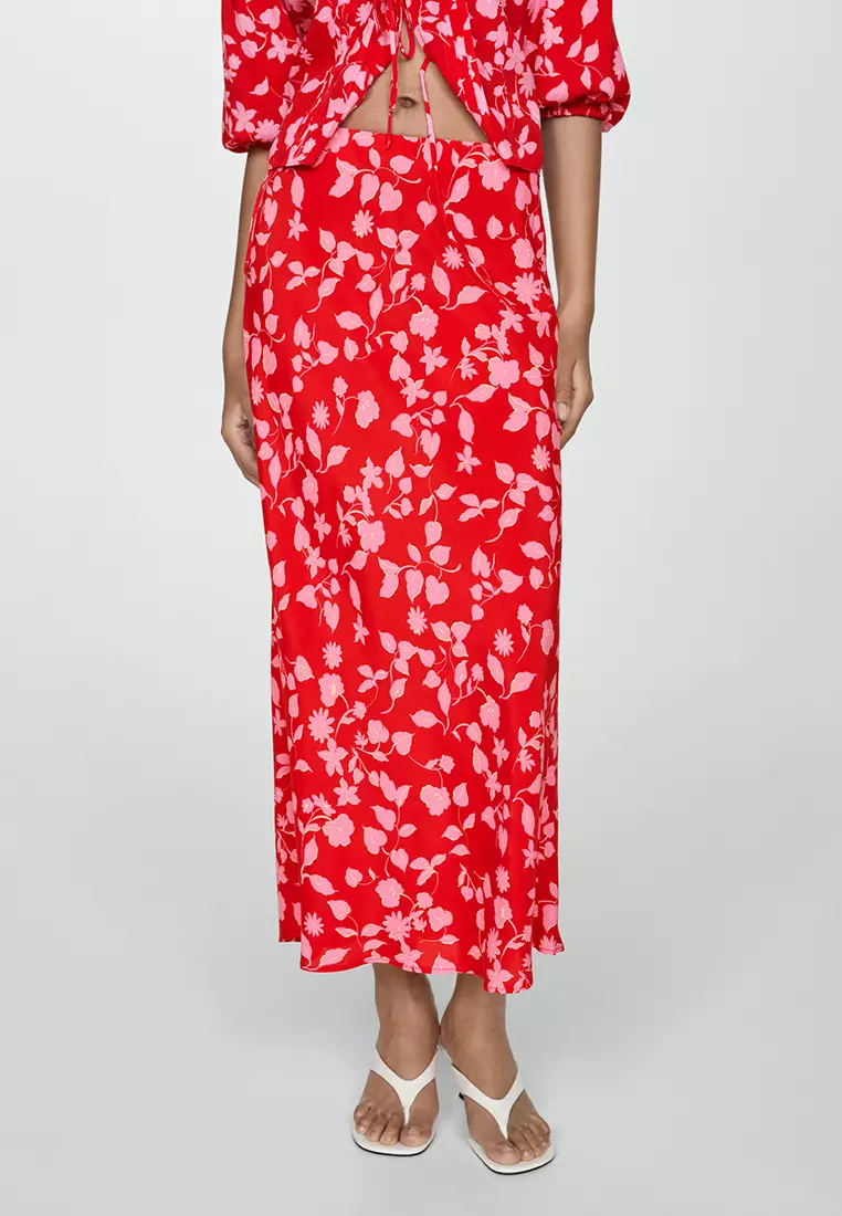 Mango Printed Long Skirt