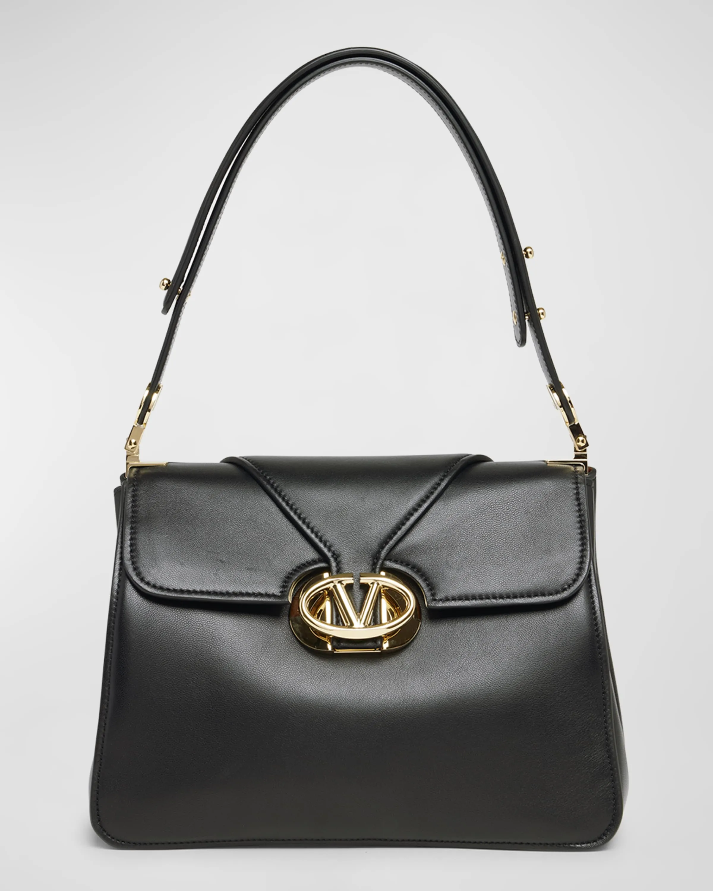 Medium VLOGO Leather Shoulder Bag