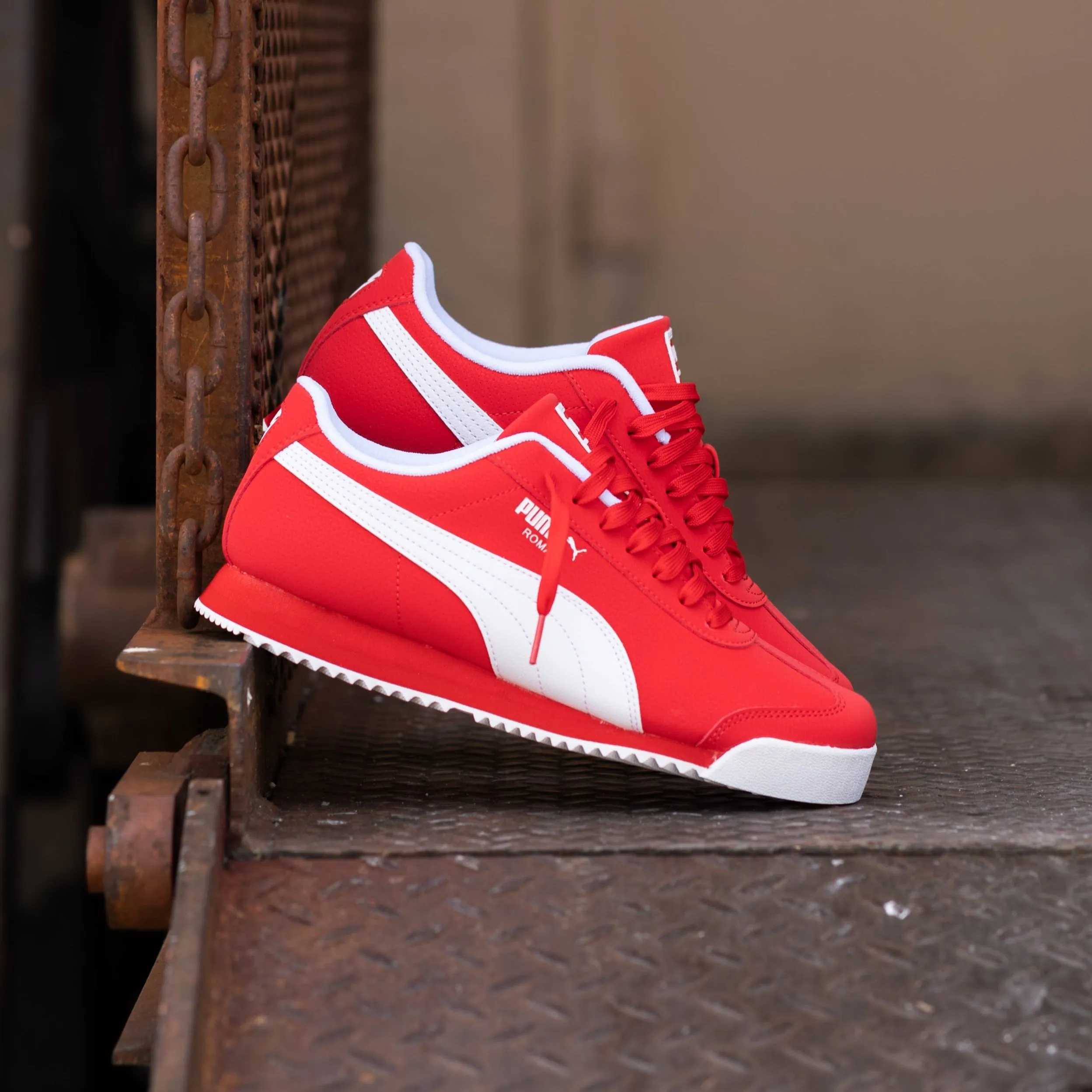 Mens Puma Roma 24 Reversed (For All Time Red/Puma White)