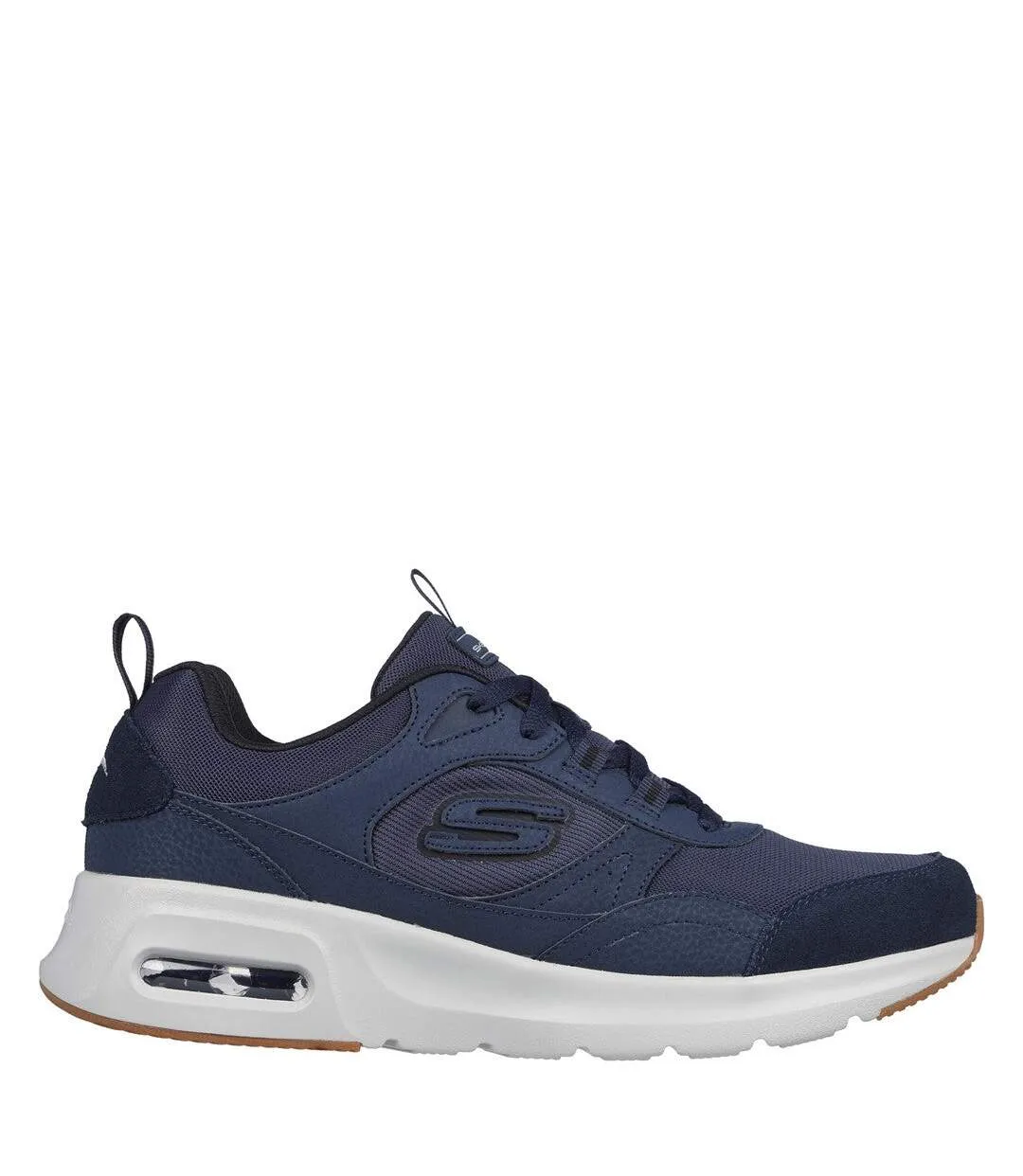 Mens sketch-air court suede trainers navy/black Skechers