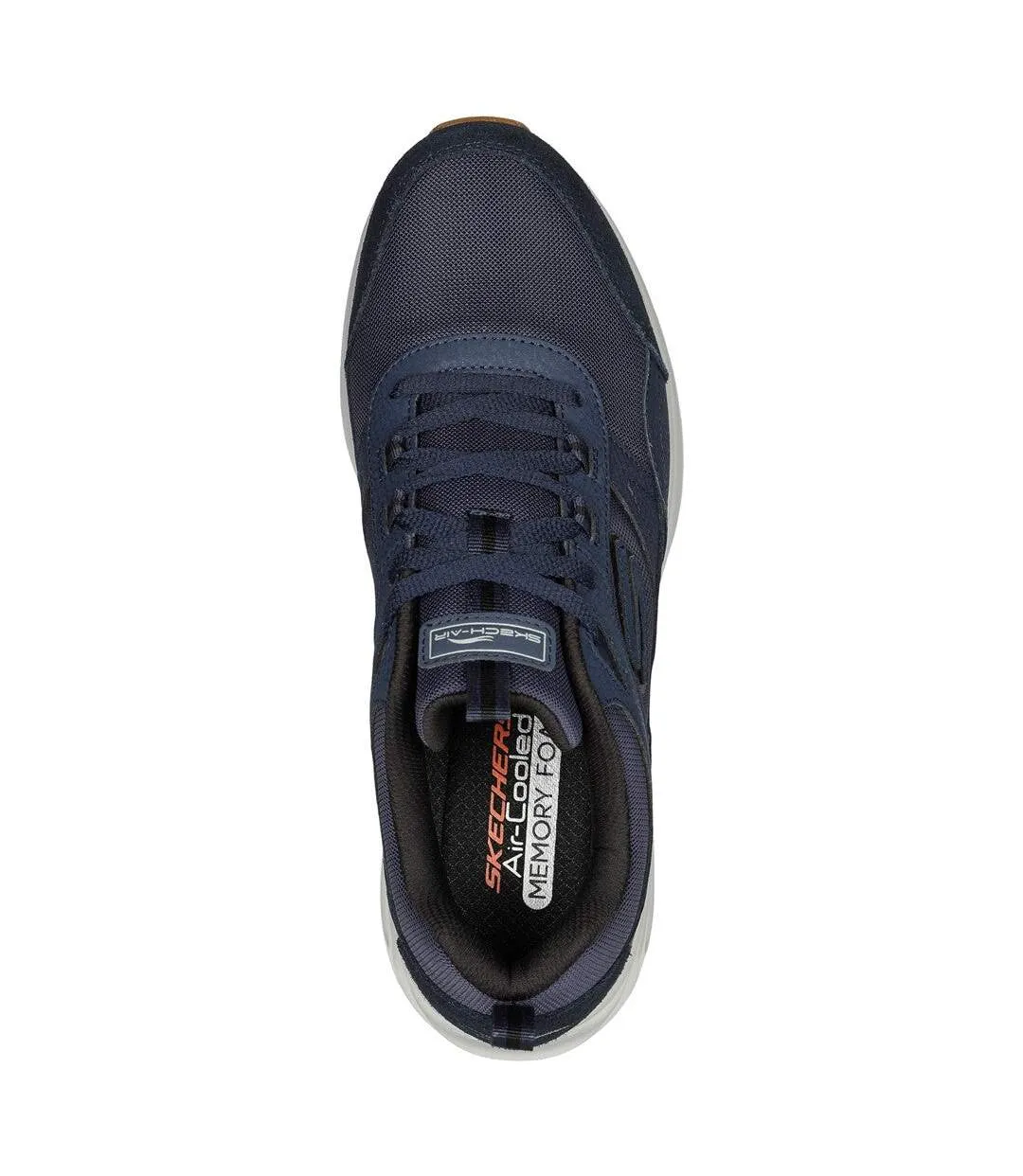 Mens sketch-air court suede trainers navy/black Skechers