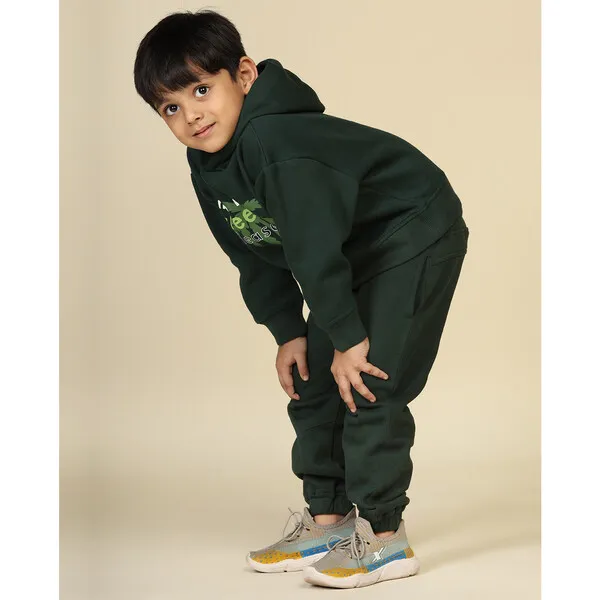 Miko Lolo Planet First Trees-Please Joggers Set, Dark Green