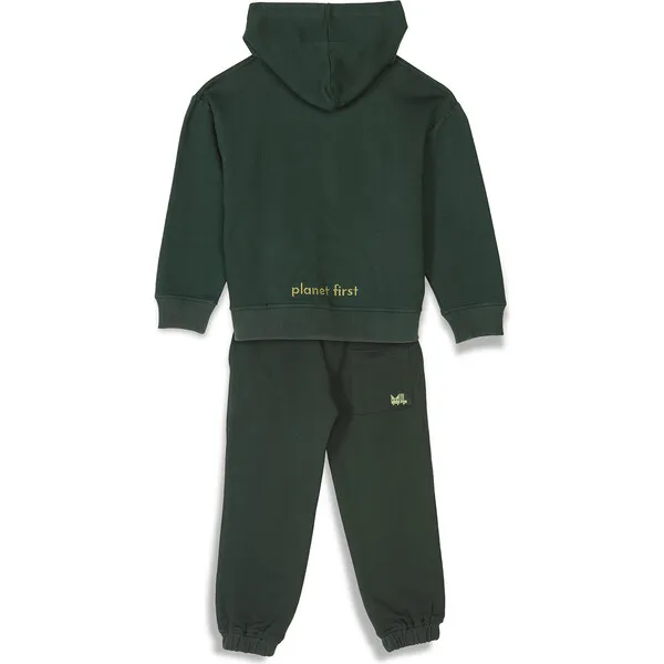 Miko Lolo Planet First Trees-Please Joggers Set, Dark Green