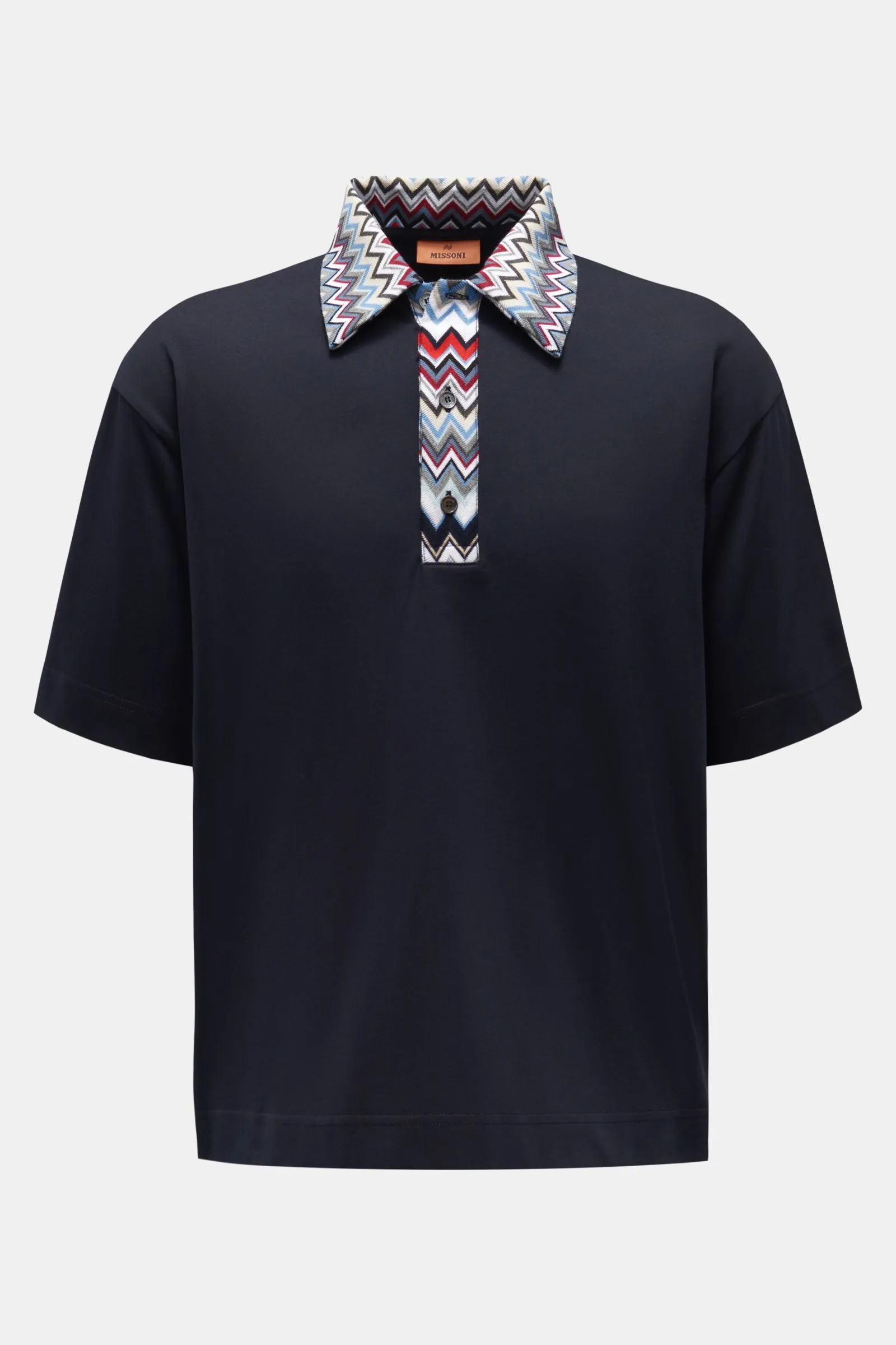 MISSONI jersey polo shirt dark blue