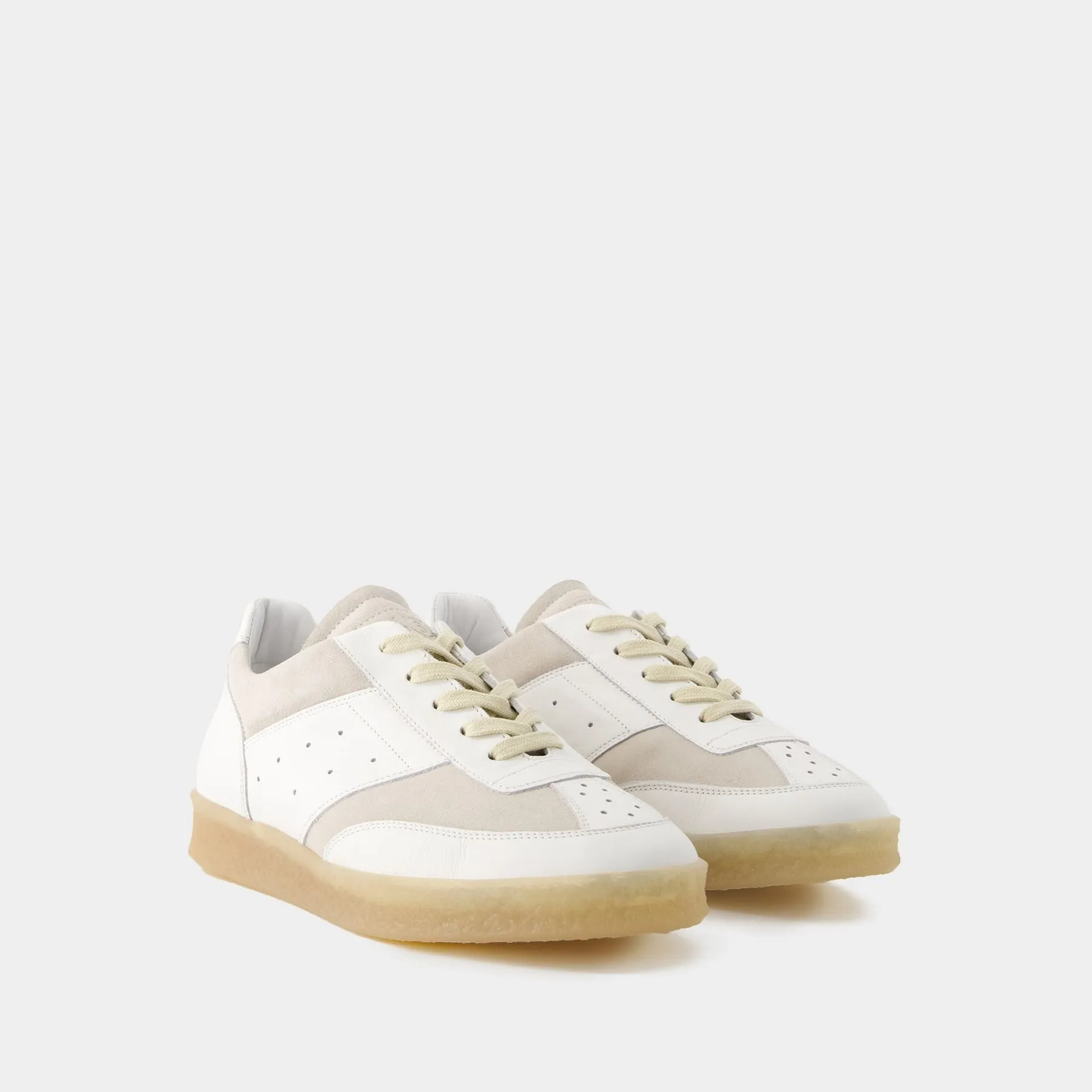 MM6 Maison Margiela  6 Court Sneakers - MM6 Maison Margiela - Leather - White