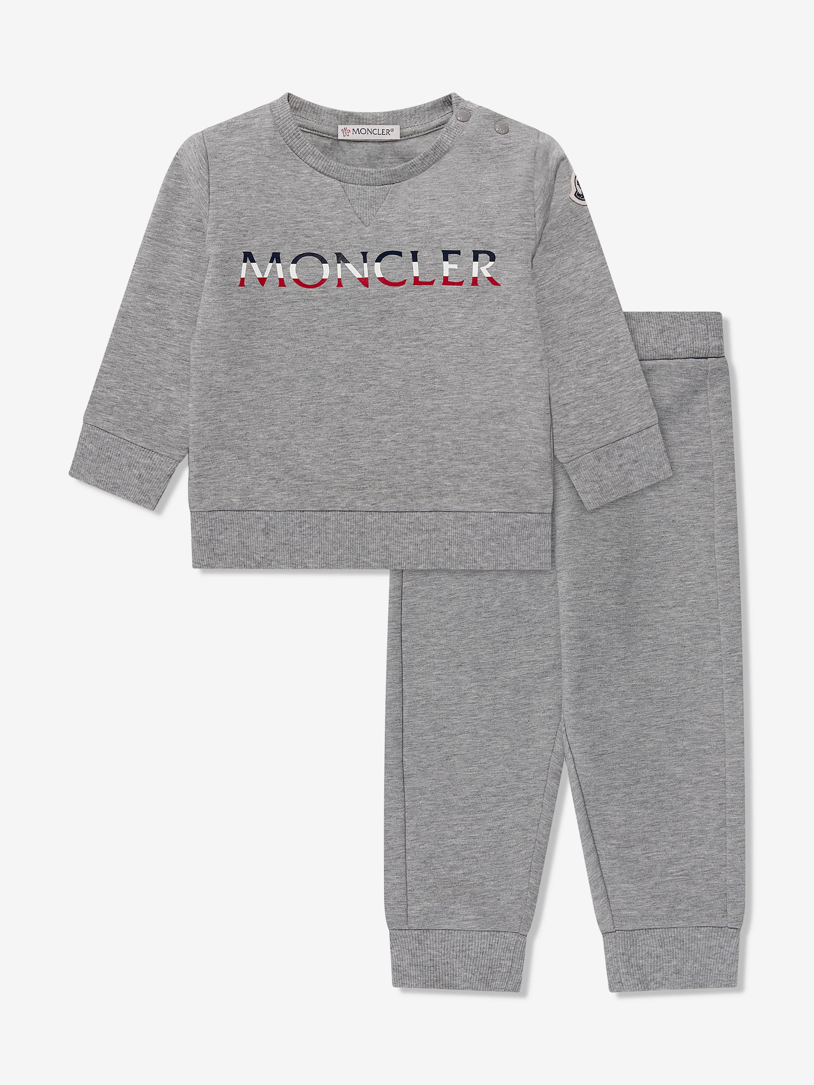 Moncler Enfant Baby Boys Logo Tracksuit Grey