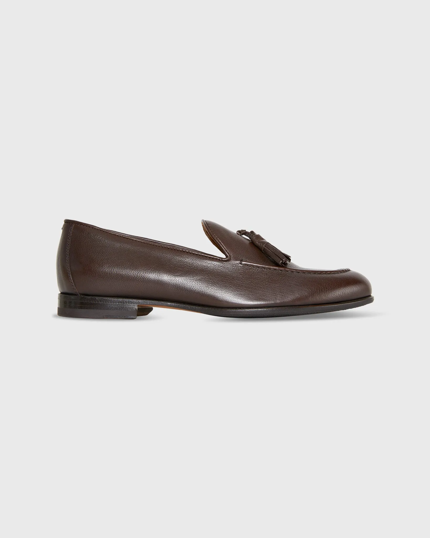 Nassau Tassel Loafer in Espresso Calfskin