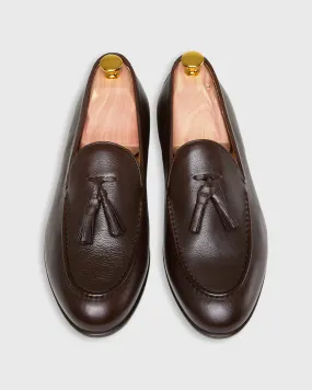 Nassau Tassel Loafer in Espresso Calfskin