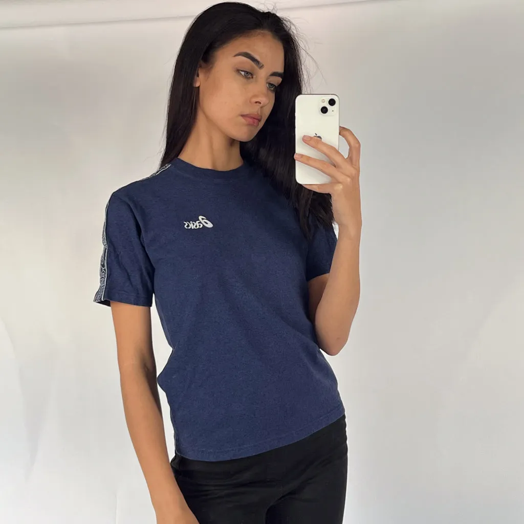 Navy Blue 90s Asics T-Shirt (S)