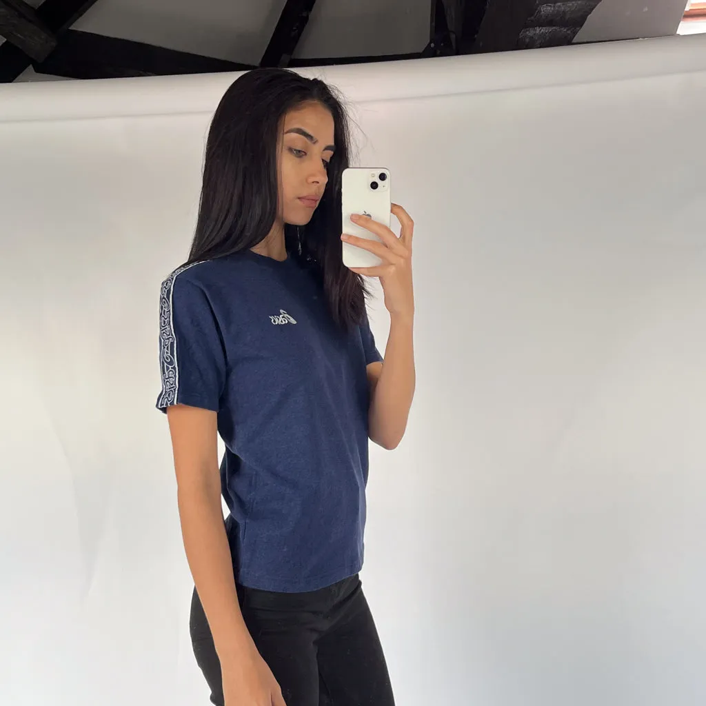 Navy Blue 90s Asics T-Shirt (S)