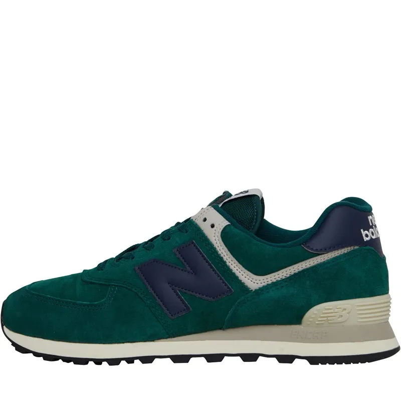 New Balance Mens 574 Trainers Green/Navy