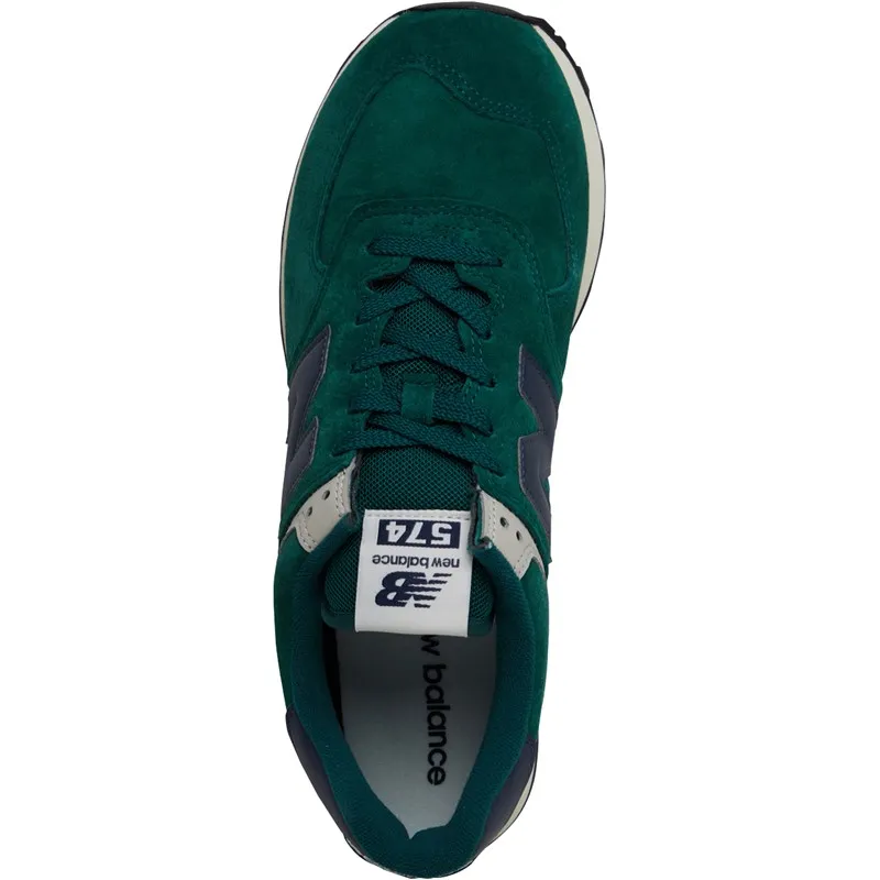 New Balance Mens 574 Trainers Green/Navy