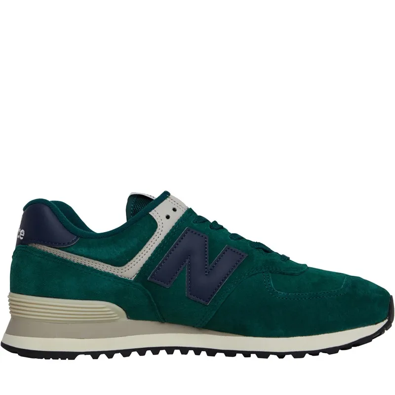 New Balance Mens 574 Trainers Green/Navy