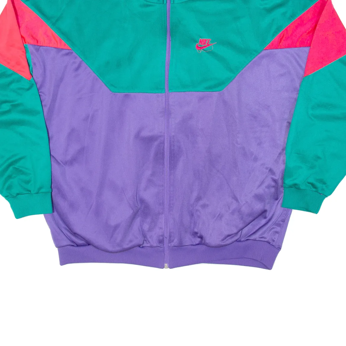 NIKE Mens Track Jacket Purple Colourblock XL