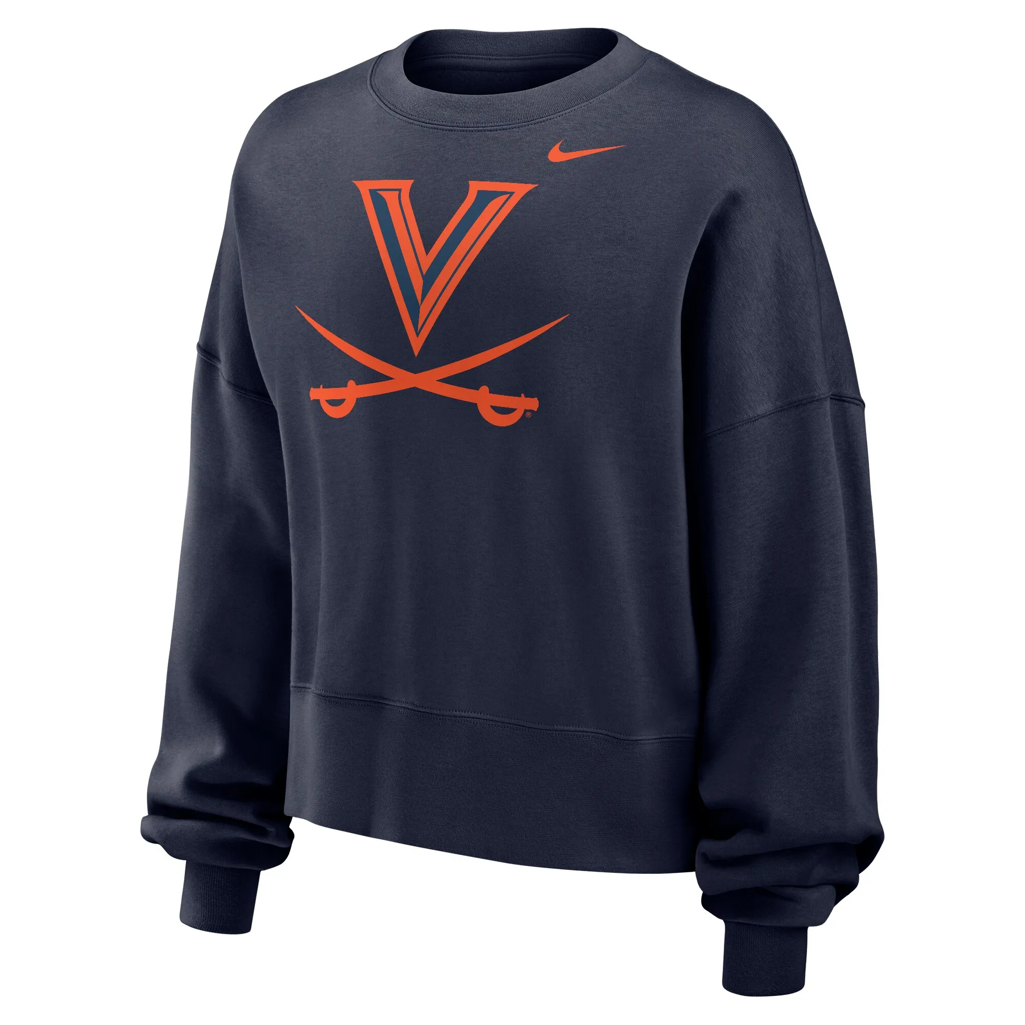 Nike Virginia Cavaliers Women's Navy Oversized Phoenix Fleece Pullover Sweatshirt