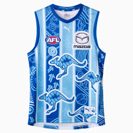 North Melbourne Football Club 2024 Men's Replica Indigenous Guernsey | Surf The Web-PUMA White-NMFC Indigenous | PUMA Exclusion 