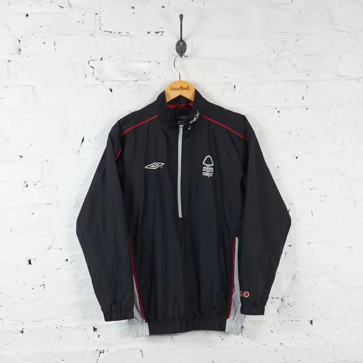 Nottingham Forest 2004 Shell Tracksuit Top Jacket - Black - S