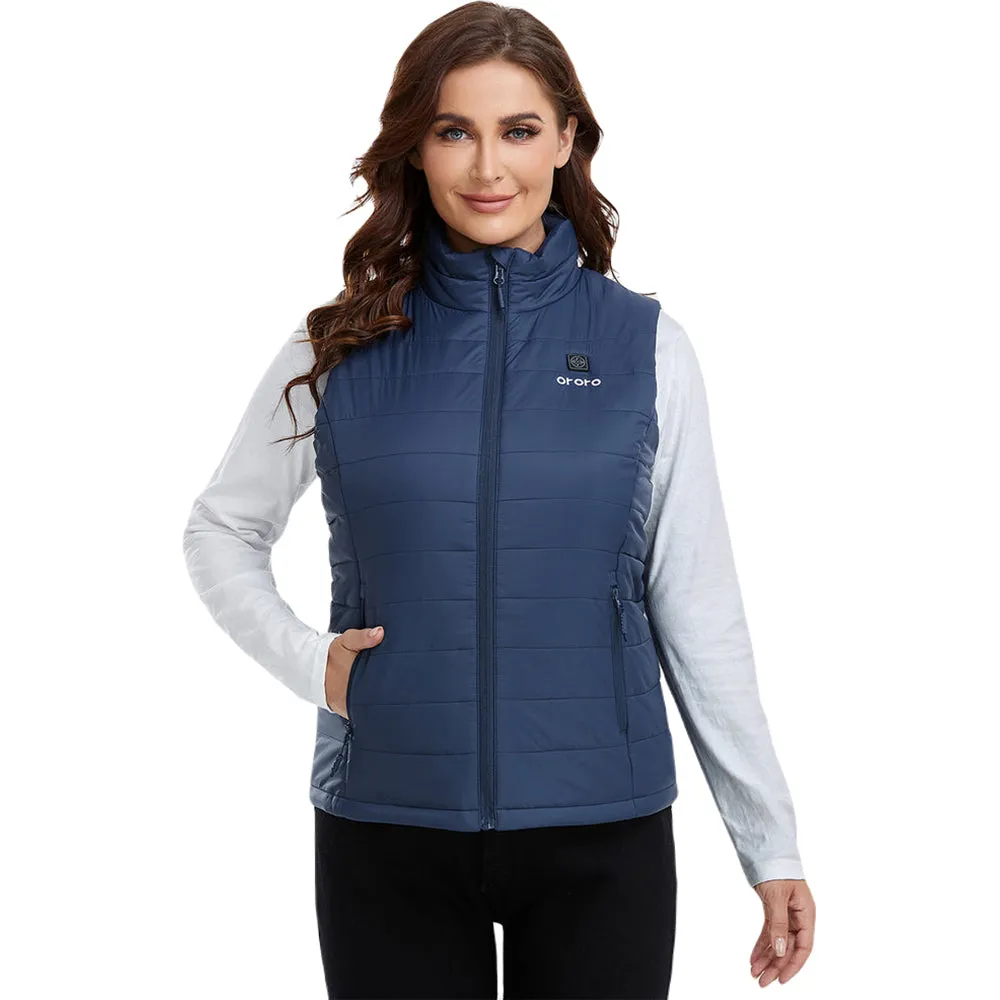 Ororo Women's Navy Blue Classic Heated Vest