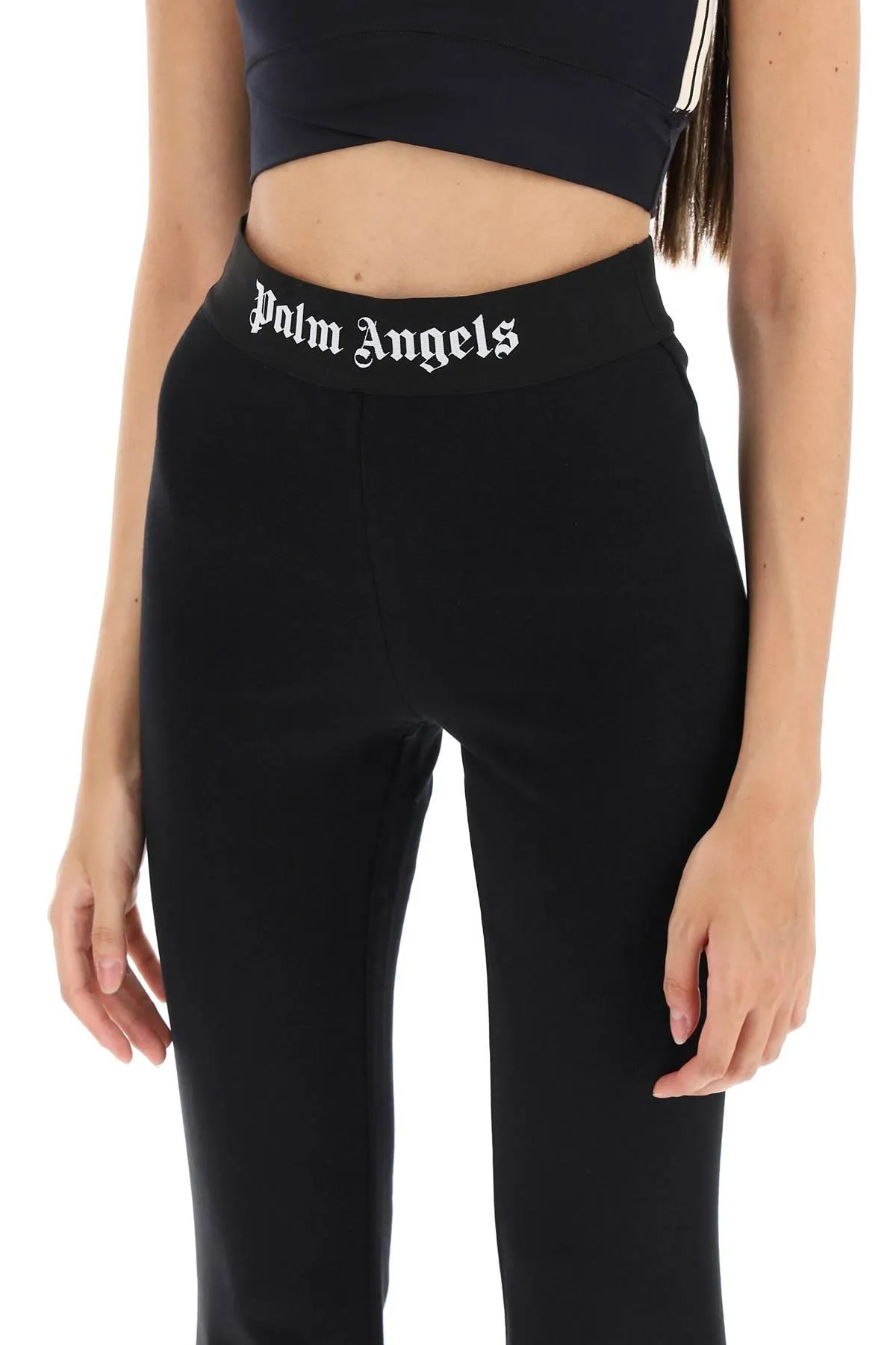 Palm Angels    Palm Angels Flared Joggers With Logoed Waistband