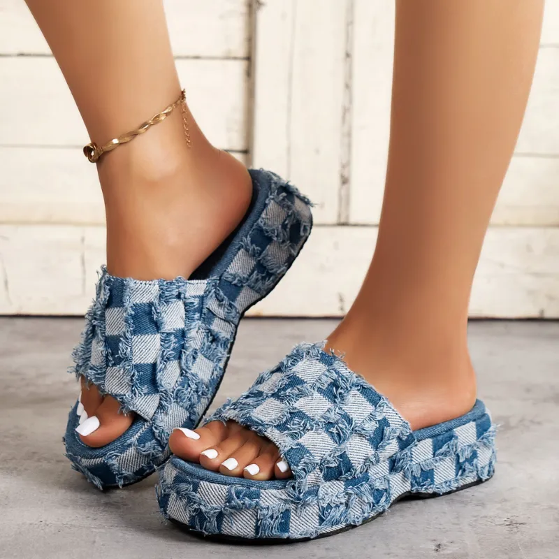 Panama Denim Sandals