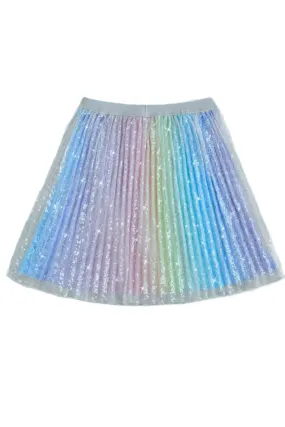 Pleated Glitter Girls Skirt