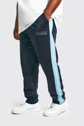 Plus Slim Fit Tricot Joggers With Side Tape | boohooMAN UK