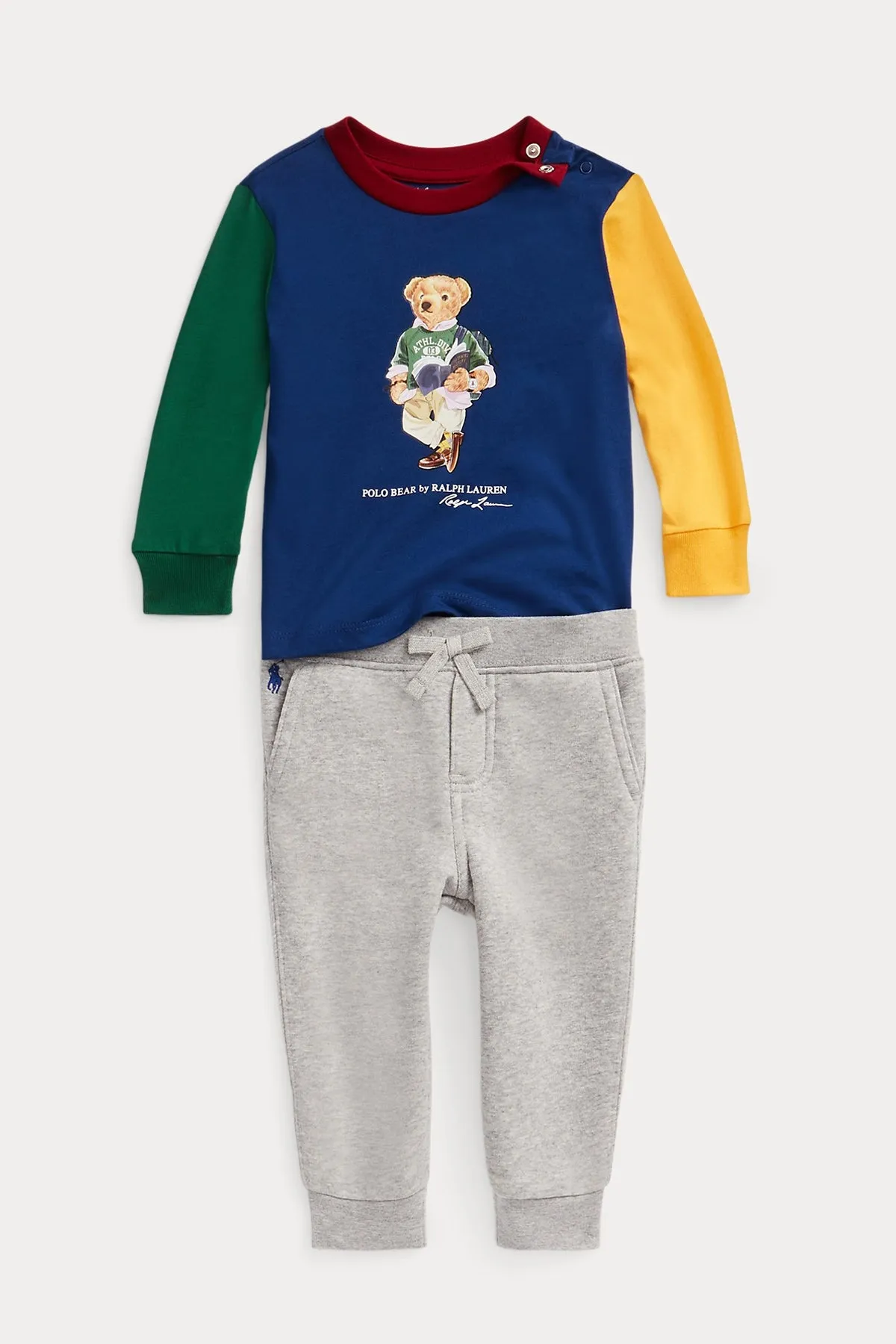 Polo Ralph Lauren Kids 12-18 Aylk Erkek Bebek Polo Bear Eofman Takm