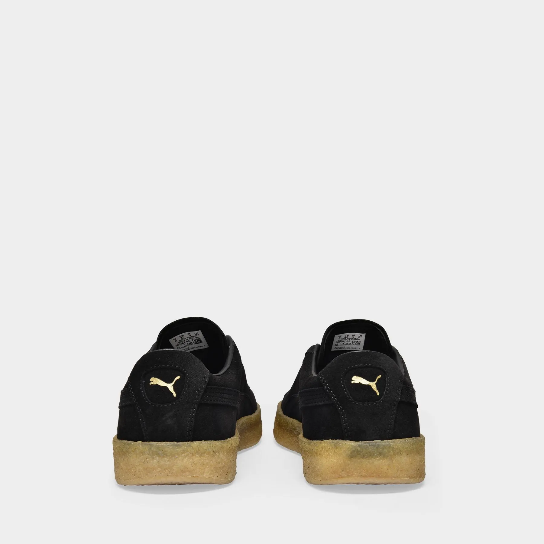 Puma  Suede Crepe Sneakers in Black Suede Leather