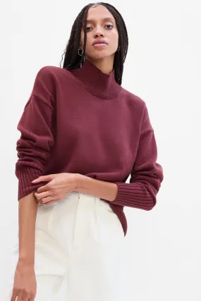 Purple Mockneck Jumper