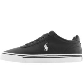 Ralph Lauren Hanford Leather Trainers Black