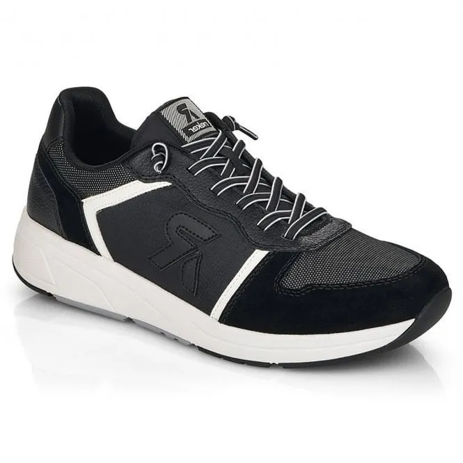 Rieker  Mens 07001-00 Black Lace-Up Trainers