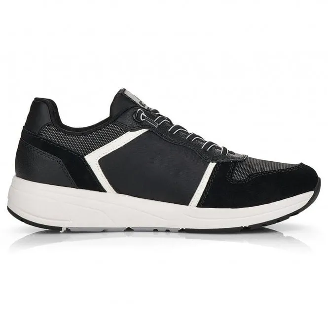 Rieker  Mens 07001-00 Black Lace-Up Trainers