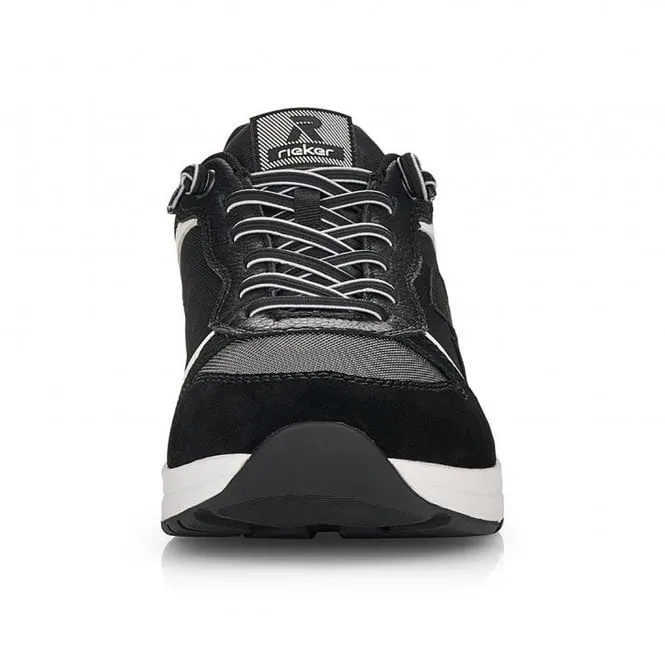 Rieker  Mens 07001-00 Black Lace-Up Trainers